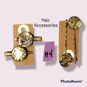 Womens Hair Clips Bobby Pins Vintage Watch Parts (H4)